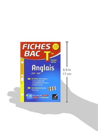 Fiches BAC Tle toutes séries, anglais: Anglais Lv1...