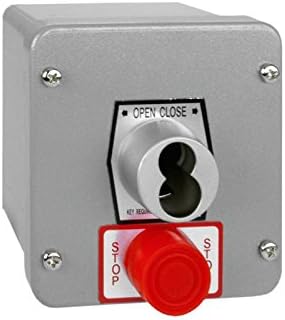 1KXS-SLF Nema 4 Exterior Tamperproof Open-Close S Type Large Format Key Switch With Stop Button Surface Mount