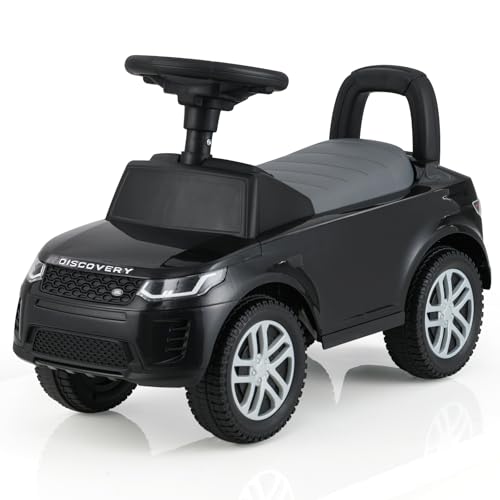 COSTWAY Macchinina Cavalcabile per Bambini, Macchina a Spinta con Clacson, Suoni del Motore e Spazio di Stoccaggio, Auto Giocattolo per Bambini da 1-3 Anni (Nero)