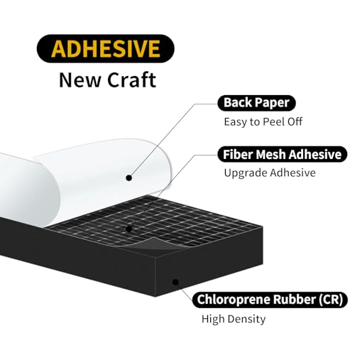 Image of High Density CR Door Seal,for Door and Window,1 in x 1 /2 in x 13Ft | Door Weather Stripping,Strong Adhesive,Weatherproof,Reduce Noise,Door Seal,Foam Insulation Tape for Doors and Windows,Black