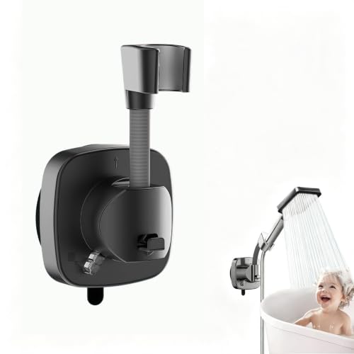 Support de pommeau de douche ventouse pour régler la hauteur sans trouer