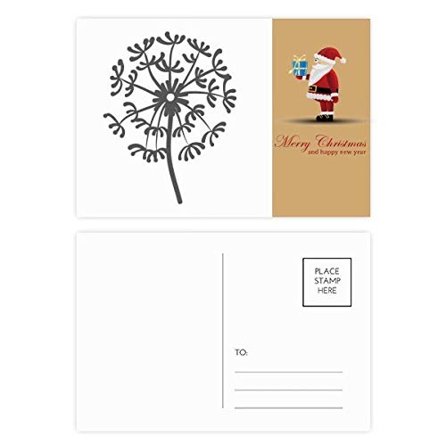 Cartes postales pissenlit et Père Noël pour décorer votre table de fête