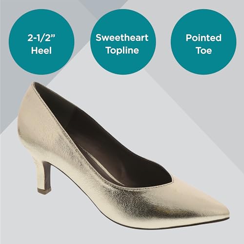 Masseys Women's Brianne Pointed Toe Low Heel Pump3