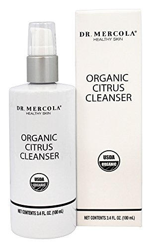 Dr Mercola Citrus Cleanser - 1 Bottle (3.4 fl. oz) - USDA Certified Organic - Refreshing Face Cleanser with Organic Essential Oils