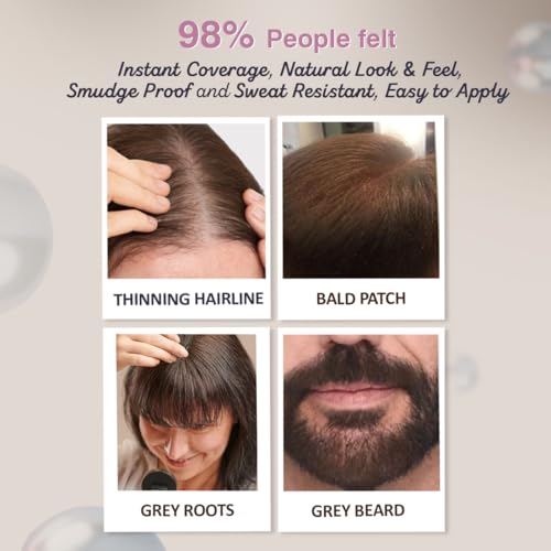 Image of Glamveda Cover-Up Hair Powder Brown 4gm (Pack of 2) | Covers Hairline Grey Roots & Bald Spots Instantly | Highly Pigmented, Fuller & Denser Look | Matte Finish | Long-Lasting | Flawless Application