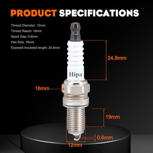 Image of Hipa DCPR6E Spark Plug for NGK 3481 Kohler 14 132 11-S XT675 XT650 XT149 XT800 XT775 6.75 1413211