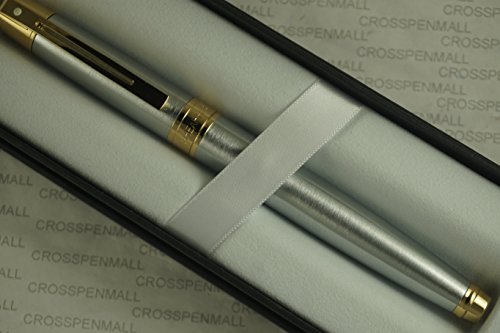 Image of Cross Sheaffer 300 Brushed and polished Barrel with Gold Appointments Spring loaded and fluid clip Medium Point Rollerball Pen A great gift for any occasion.