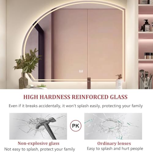 Miroir de bain LED 3 couleurs variable et désembueur