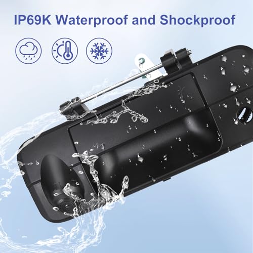 Image of Rear View Back up Camera Tailgate Handle Compatible with Toyota Tundra 2007 2008 2009 2010 2011 2012 2013 Replaces 69090-0C050, 690900C051, 81214