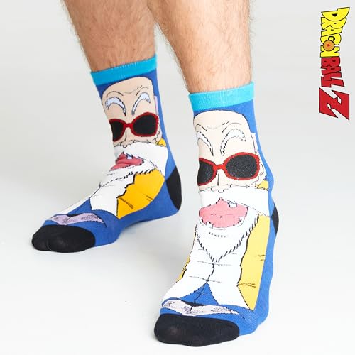Dragon Ball Z Mens Socks Pack of 5 Crew Socks for Men Teenagers Soft Breathable Work Sports Casual Size 7-12 Anime Gifts