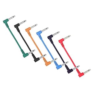 Fafeims 6 Stks Kleurrijke Gitaar Patchkabel Anti-Noise Audio Patchkabel Connectie Draad voor Muziekinstrument…
