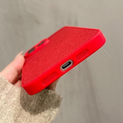 Coque en cuir iPhone 13 Pro rouge finition premium antichoc chic - 3