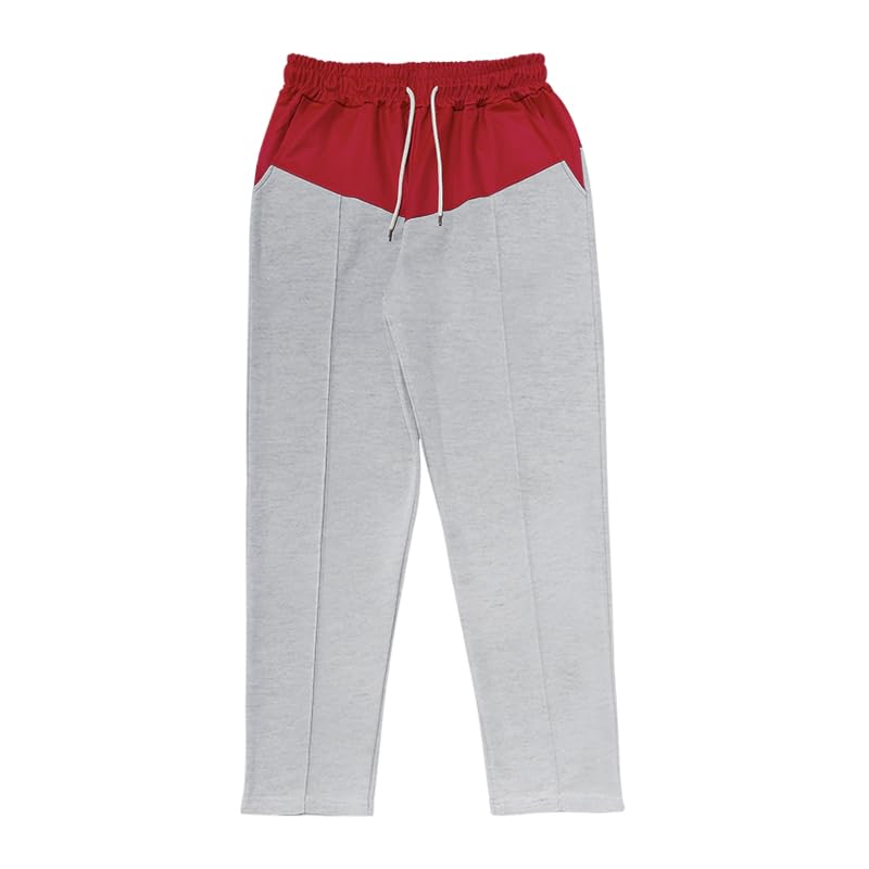 Mens Color Block Pants Relxed Fit Stretch Elastic Sweatpants Casual Stripes Jogger Trousers for Workout4