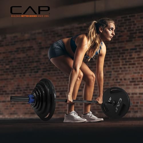 Image of CAP Olympic Barbell - 5FT, 6FT, & 7FT Strength Training Weight Bars, Multiple Options