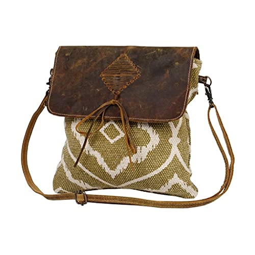 Myra Bag Feelgood Factor Small & Cross Body Bag Upcycled Canvas, Rug & Leather S-25852