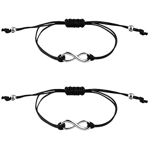 falllea 2 Pcs Pinky Promise Bracelets Friendship Couple Distance Matching Bracelet Gift for Best Friend Teen Girl Cover
