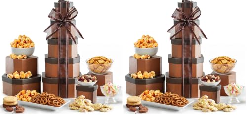 Broadway Basketeers Gift Basket – Kosher Gourmet Snack Food Gifts for Women, Men, Family, Thank You, Corporate, (Pack of 2)