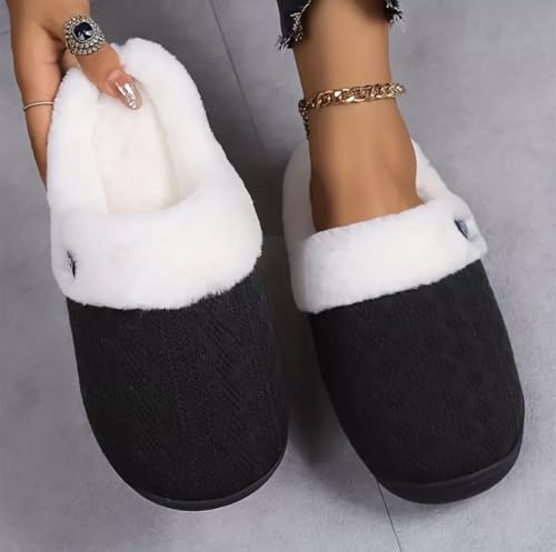 Image of DRUNKEN Slippers For Women Winter Sandals Casual Flats Home Footwear Man Girls Sliders Flip Flops Chappals Ladies Clogs Sleeper Slides Stylish Ortho Soft