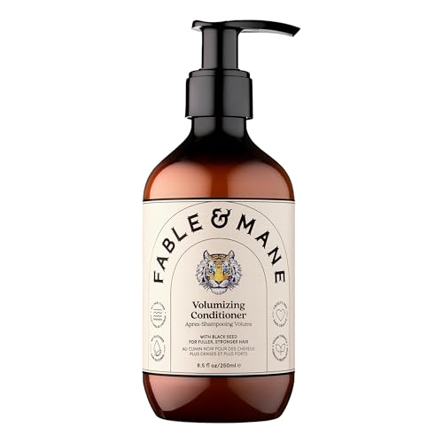 Fable & Mane Volumizing Conditioner, Plumps Strands for Bounce, Body and Fullness. Restores Elasticity with Amla For Thinning, Fine or Medium Hair Types