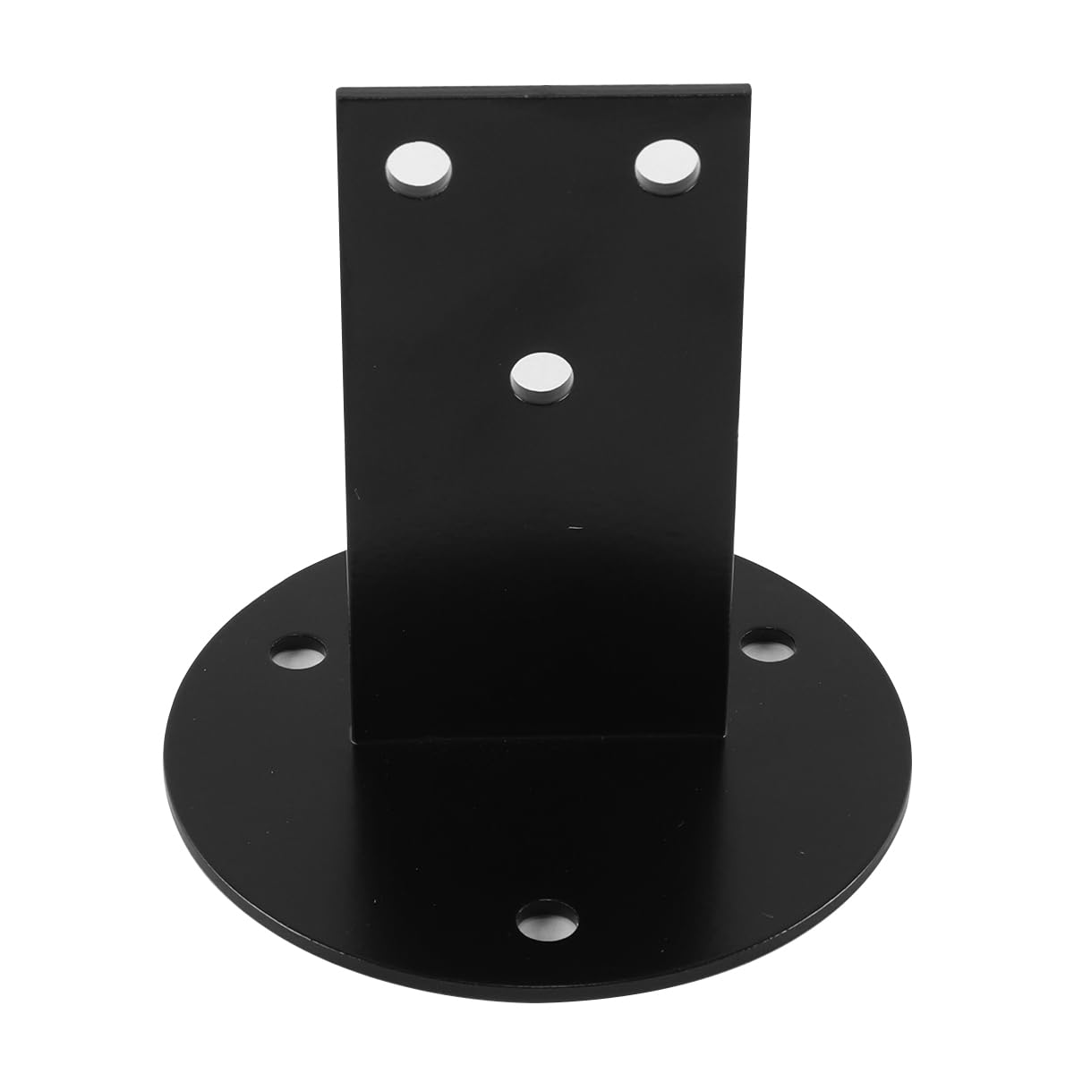 Enwye 2 Pcs Straight Stainless Steel Stair Handrail Bracket Wall Mounted Black Metal Railing Wood Handrail Flat Base Holder For Indoor Outdoor Use - Image 3