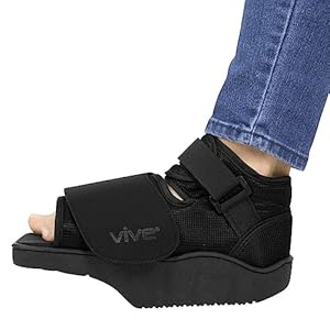 Vive Offloading Post-Op Shoe – Forefront Wedge Boot for Broken Toe Injury – Non Weight Bearing Medical Recovery for Foot Surgery, Hammer Toes, Bunion, Feet, Orthopedic (Large)