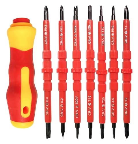 Set de 14 destornilladores aislados con tester