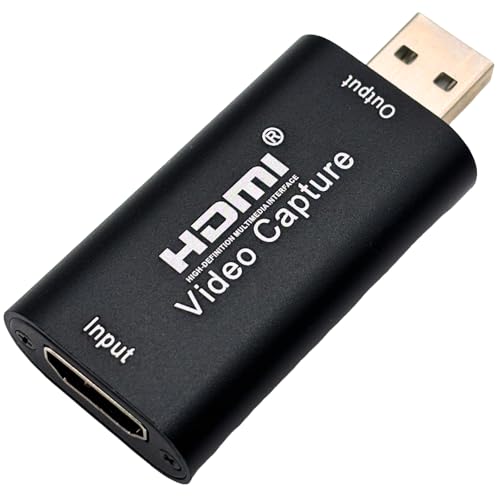 Kitekorosso HDMIキャプチャーカード ビデオキャプチャーボード USB2.0 ゲーム実況 生配信 画面共有 録画 ライブ会議 UVC(USB Video Class) UAC (USB Audio Class) 規格準拠 電源不要 ドライバ不要 小型 持ち運びに便利