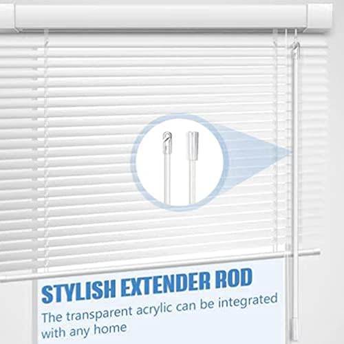 YARNOW 6 Pieces Blinds Vertical Pulling Wand Universal Pull Rod Blinds Replacement Parts Blind Rod with Hook and Grip Clear Blind Opener 17 Inches Long Window Blind Stick Tilt Rods