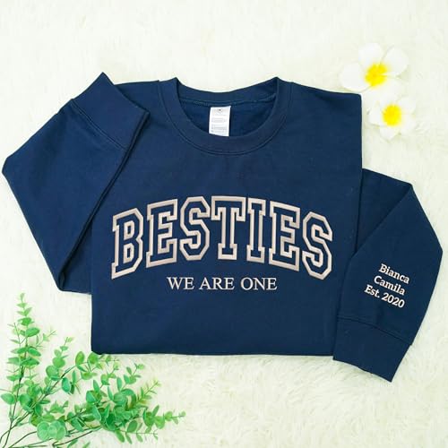 Customize Embroidered Sweatshirts and Hoodies Design Your Own, Personalized Sweatshirts & Hoodie for Everyone, Custom Text On Sleeve, Gift for Mothers Day, Birthdays, Christmas4