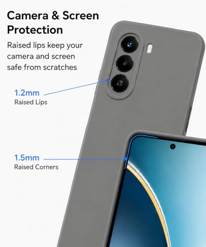 Image of FIRST MART Silicone Back Cover for OnePlus Nord CE 6 lite | Matte Grey Anti-Slip Grip Case, Precise Cutouts, Scratch Resistant, Slim Fit | Pack of 1
