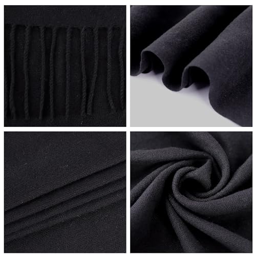 Winter Warm Cashmere Scarf for Women and Men Pashmina Tassels Shawls and Wraps Long Blanket Scarf4