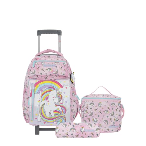 Kit Mochila Infantil Samsonite Xtrem New Run Pack 4XT Unicórnio Tie Dye, Lancheira + Estojo