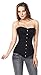 Charmian Women's 26 Steel Boned Cotton Long Torso Hourglass Body Shaper Corset Black XX-Large