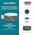 Bestway SaluSpa Aruba AirJet Large Round 2 to 3 Person Inflatable Hot Tub Portable Outdoor Spa with 110 AirJets and EnergySense Cover, Grey