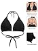 Ocean Blues Women's Black Plus Size Triangle Bikini Top Halter Bathing Suit Top Tie Swim Top Size XXX-Large