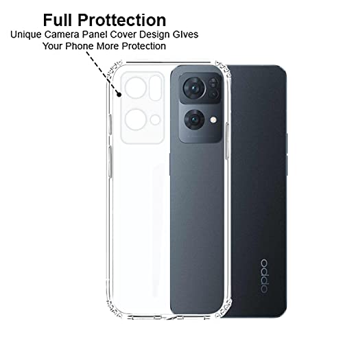 Image of COVERBLACK Rubber Back Cover for Oppo CPH2293 / Reno 7 Pro 5G - Transparent