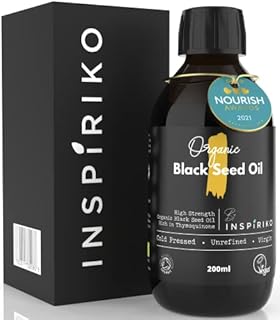 Black Seed Oil Organic Cold Pressed. 5X% Strength Award Winning, Pure Nigella Sativa Oil - Known as Kalonji Oil, Black Cumin Seed Oil & Blackseed Oil, 200 ml