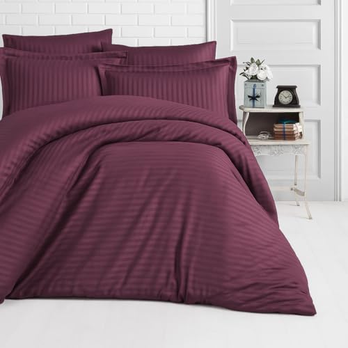 Image of Sofrito Micorfiber - Cotton Feel Duvet /Comforter Cover (Double - 91 inchx101 inch - Inches) with Solid Zipper Clousre - Wine | Solid Zipper Closure & Four Corner Ties |