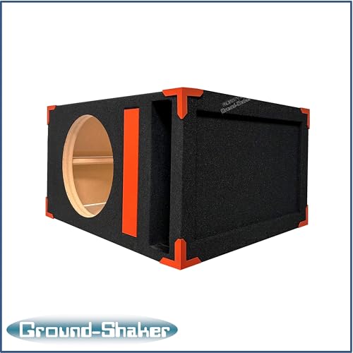 Image of 30HZ Reinforced Competition Single Ported Sub Box Sub Woofer Enclosure Speaker Box Car Audio Subwoofer Ground Shaker Box Ground-Shaker (Corners RED, 12 inch)