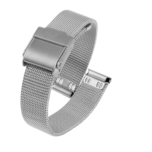 DNYXGDGSL ミラネーゼストラップ 13mm 14mm レディース ステンレススチールストラップブレスレット カシオレトロスモールゴールドウォッチ LA670 LA680 LA690 ウォッチバンドチェーン対応(Silver,13mm For LA6