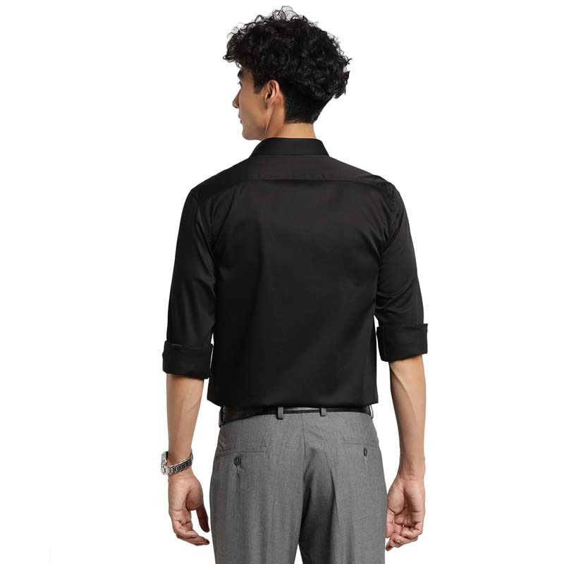 Image of Turtle Men Cotton Solid Slim Fit Ceremonial Shirts