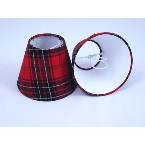 Handmade Tartan Fabric Candle Lampshade Cover