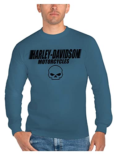 Harley-Davidson Men's Shirt, Hand Made Willie G Skull Long Sleeve 30294032