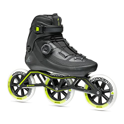 Rollerblade Revv BOA 125 Unisex Adult Inline Skate, Black, Speed Performance Inline Skates