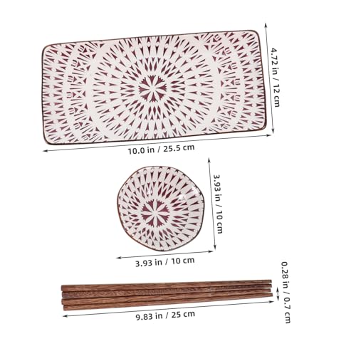 Set 2 Platos Japoneses Cerámicos para Sushi miniatura 2