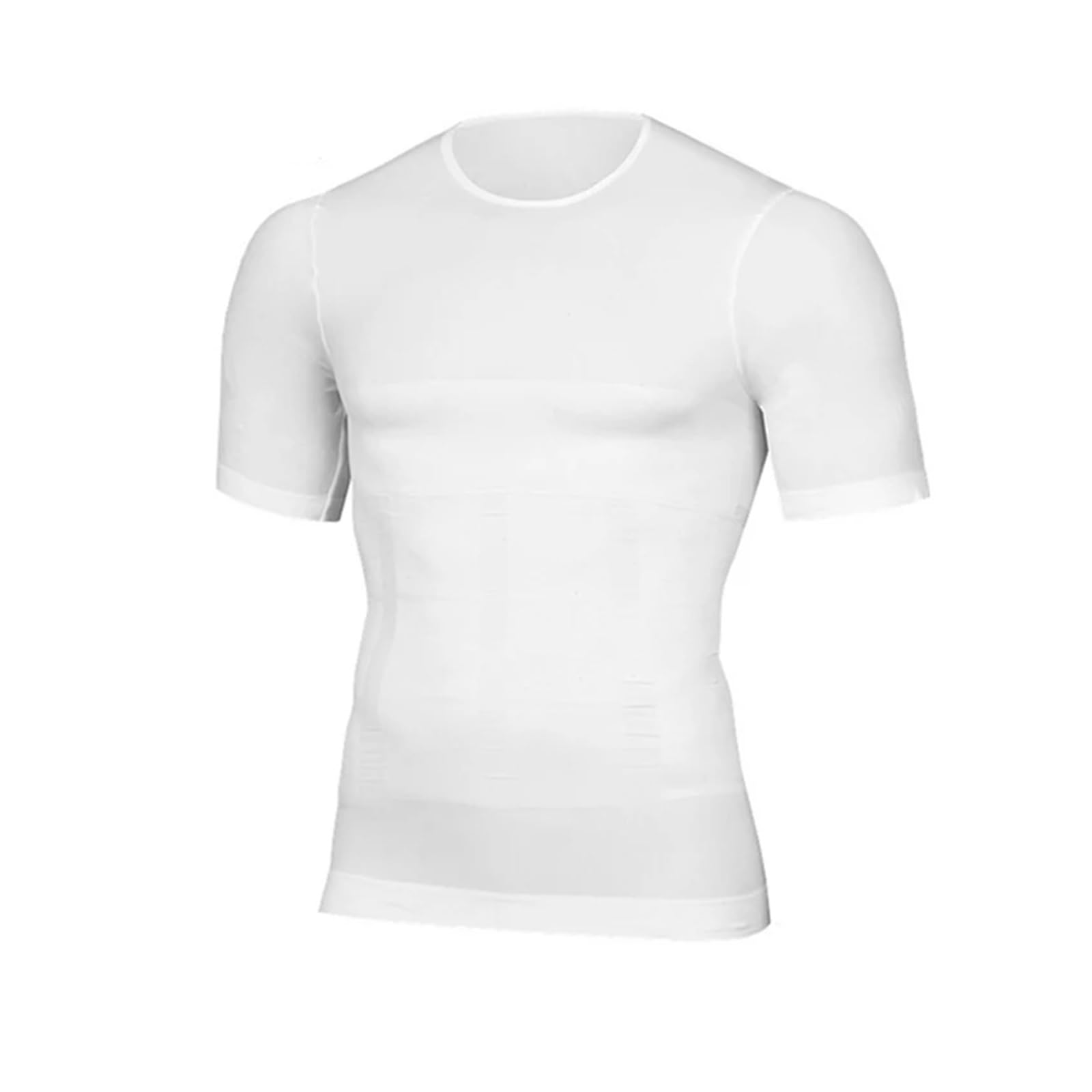 Maglia Dimagrante Uomo T-Shirt da Uomo tonificante for Il Corpo Camicie for ginecomastia Canottiera for correttore di Postura Intimo correttivo Dimagrante for la Pancia(White,M)