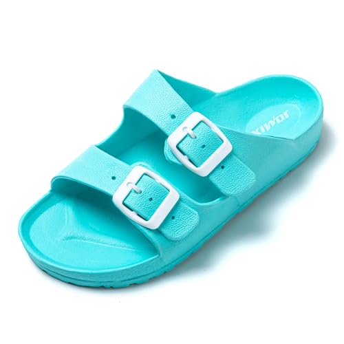 JOMIX Ciabatte Donna Estive Comode Mare Gomma Casa Piscina Spiaggia SD2211 (D Blu, 37)