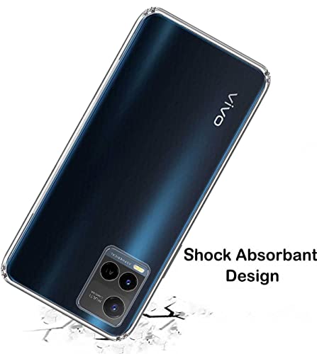 Image of Soft Flexible Silicone Back Cover Compatible with Vivo Y21 2021 / Y21T / Y33s, Transparent Case