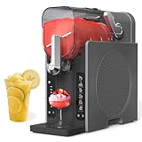 Slushie Machine, Slushy for Home No Ice Need, Soft Serve Ice Cream Maker & Margarita Machine, Auto-Cleaning, 6 Presets for Milkshakes, Frappés, Frozen Drink and More. (black)