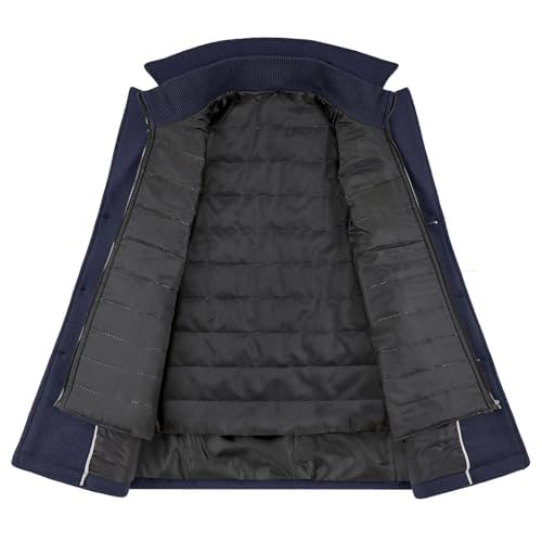 Cappotto da uomo in lana, spesso, invernale, caldo